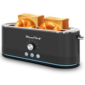 4-Slice Toaster, 7 Browning Settings, Defrost/Reheat Functions, Removable Crumb Tray, Full Body Stainless Steel Housing, Anti-Fingerprint, Anti-Jam, 1