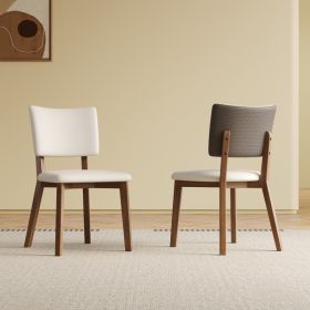 Solid wood dining chair set of 2 pieces, medieval modern wooden-legged dining chair, suitable for dining room, kitchen and living room, comfortable an