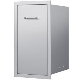 Outdoor Kitchen Trash Drawer, 13.54"W x 19.61"D x 25.79"H Interior Storage, Multi-Purpose Outdoor Kitchen Drawers Stainless Steel