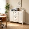 40.16'' Storage Sideboard Buffet Cabinet, Freestanding Accent Cabinet with 4 Drawers & 2 Doors, Adjustable Shelves Console Cabinet for Living Room