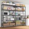 58''W Adjustable Storage Shelves 1500LBS NSF Wire Shelving Unit 5 Tier Metal Shelving for Storage Rack Shelves for Storage Heavy Duty Garage Shelf Pan