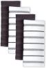 Kitchen Towel 4-Pack Set, Matte Black/White, 16"x26"