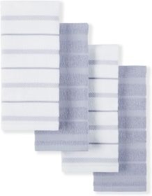 Kitchen Towel 4-Pack Set, Lavender Cream/White, 16"x26"