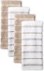 Kitchen Towel 4-Pack Set, Milkshake Tan/White, 16"x26"