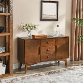 47.3" Mid Century Modern Sideboard Buffet Cabinet with Storage, Storage Cabinet with 2 Doors and 3 Drawers for Kitchen Dining Living Room Bedroom