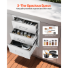 18x23 Inch Outdoor Kitchen Stainless Steel Triple Access BBQ Drawers with Chrome Handle, 18 x23 x 23 Inch