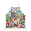 French Bulldog Luau Apron Cooking Kitchen Server Baking Crafts Gardening for Adult Women Men, Unisex, Large, Multicolor