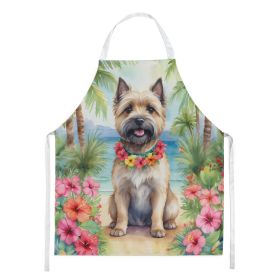 Cairn Terrier Luau Apron Cooking Kitchen Server Baking Crafts Gardening for Adult Women Men, Unisex, Large, Multicolor