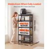 Storage Shelves, 5-Tier Adjustable, 2000 lbs Capacity, Heavy Duty Garage Storage Shelving Unit, Metal Utility Rack Shelf