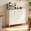 40.16'' Storage Sideboard Buffet Cabinet, Freestanding Accent Cabinet with 4 Drawers & 2 Doors, Adjustable Shelves Console Cabinet for Living Room