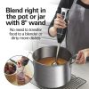 2-Speed Immersion Hand Blender for Kitchen with Blending Wand Whisk, Black