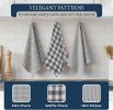 Kitchen Towels and Oven Mitt Set 20 Pc - Lint Free Cotton Dish Towels for Kitchen Drying, Cozy Terry Dish Rags