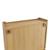 24.8''Glass Door Vintage Double Door Wall Cabinet With Three Tiers of Storage With Towel Rack,for Bathroom, Kitchen,,Dining Room,Natural