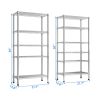 62.9''W Adjustable Storage Shelves NSF Wire Shelving Unit Multiple rows Shelving for Storage Rack Shelves for Storage Heavy Duty Garage Shelf Pantry S