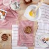 Albany Kitchen Towel 4-Pack Set, Dried Rose/White, 16"x26"