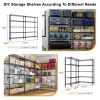 58''W Adjustable Storage Shelves 1500LBS NSF Wire Shelving Unit 5 Tier Metal Shelving for Storage Rack Shelves for Storage Heavy Duty Garage Shelf Pan