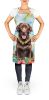Chocolate Labrador Retriever Luau Apron Cooking Kitchen Server Baking Crafts Gardening for Adult Women Men, Unisex, Large, Multicolor