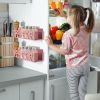 2 Pack Bow Magnetic Spice Rack for Refrigerator Metal Magnet Basket Shelf for Fridge Seasoning Storage Organizers Home Decor Kitchen Accessories (Pink