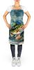 Largemouth Bass Apron Cooking Kitchen Server Baking Crafts Gardening for Adult Women Men, Unisex, Large, Multicolor