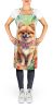 Pomeranian Luau Apron Cooking Kitchen Server Baking Crafts Gardening for Adult Women Men, Unisex, Large, Multicolor