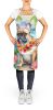 French Bulldog Luau Apron Cooking Kitchen Server Baking Crafts Gardening for Adult Women Men, Unisex, Large, Multicolor