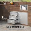 Outdoor Kitchen Door Drawer Combo 38.1''W x 22.6''H x 20.8''D, BBQ Access Door/Triple Drawers Combo with Stainless Steel Handles
