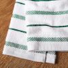 Kitchen Towel 4-Pack Set, Green/White, 16"x26"