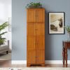 72.4" Tall Storage Cabinet Tall Storage Cabinet with 8 Doors and 4 Shelves ,Bookshelf Living Room, Kitchen, Dining Room