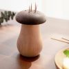 Mushroom Shaped Wood Toothpick Box for Kitchen & Hotel