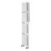 5-Tier Foldable Storage Shelf, 28 W x 15D x 64H Inch Folding Metal Rack Shelving Unit, No Assembly Organizer Shelf with 5 Wheels & 4 Hooks for Pantry