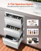 Outdoor Kitchen Drawers 15" W x 25.4" H x 19" D, Box Frame Style Flush Mount BBQ Drawers with Stainless Steel Handle