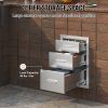 Outdoor Kitchen Drawers 14" W x 20.3" H x 23" D, Flush Mount Triple Access BBQ Drawers Stainless Steel with Handle