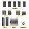 H72 * W47.2 * D23.6 Storage Shelves 5 Tier Heavy Duty Metal Shelving Unit Adjustable Shelving Units and Storage Rack Kitchen Garage Shelf