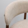 Light Camel Flannelette Upholstered Dining Chair with Walnut Solid Wood Legs, Armless Chair Set of 2 for Kitchen, Restaurant, Living, Meeting Room