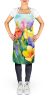 Freesias in Watercolor Apron Cooking Kitchen Server Baking Crafts Gardening for Adult Women Men, Unisex, Large, Multicolor