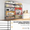 58''W Adjustable Storage Shelves 1500LBS NSF Wire Shelving Unit 5 Tier Metal Shelving for Storage Rack Shelves for Storage Heavy Duty Garage Shelf Pan