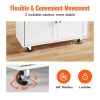 Kitchen Island Cart with Solid Wood Top, 35.4" Width Mobile Carts with Storage Cabinet, Rolling Kitchen Table with Spice Rack, Towel Rack