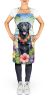 Black Labrador Retriever Luau Apron Cooking Kitchen Server Baking Crafts Gardening for Adult Women Men, Unisex, Large, Multicolor
