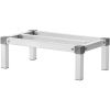 Aluminum Dunnage Rack, 24' x 14' Commercial Food Floor Rack, 8' Off the Floor, 1000 lbs Capacity Adjustable Aluminum Storage Rack