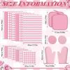 18 Pcs Pink Kitchen Decor Accessories Set Oven Mitts Pot Holders Kitchen Towels Dishcloths Oven Gloves Dish Towels Heatproof Potholders Pink and White