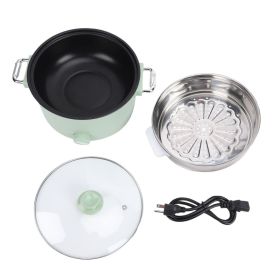 Electric Hot Pot 800W 3L Food Grade Nonstick Coating Multifunctional Electric Cooker With Steam Basket For Steak Rice Noodles Soup US Plug