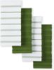 Albany Kitchen Towel 4-Pack Set, Matcha Green/White, 16"x26"
